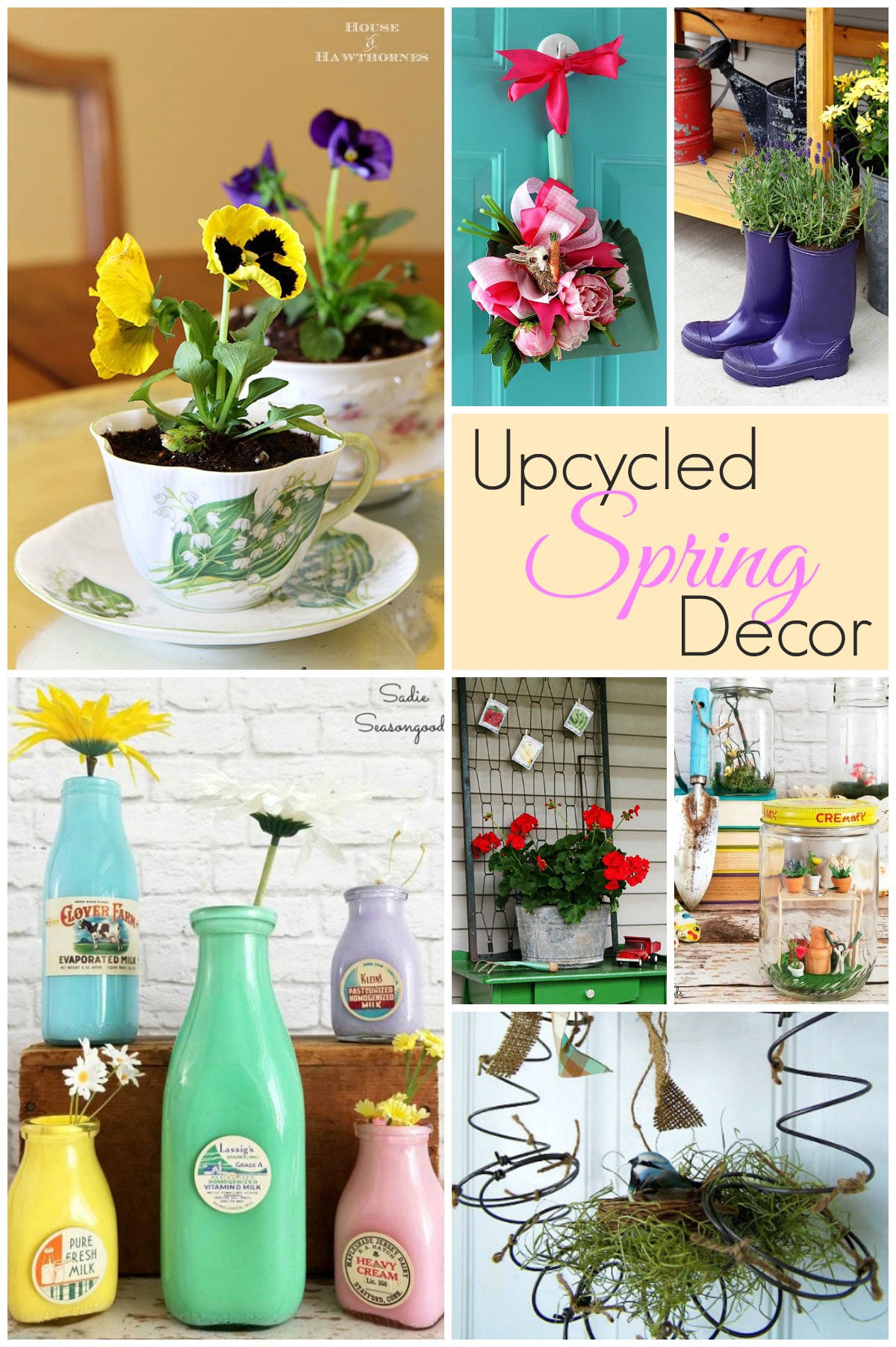 Upcycled spring home decor ideas