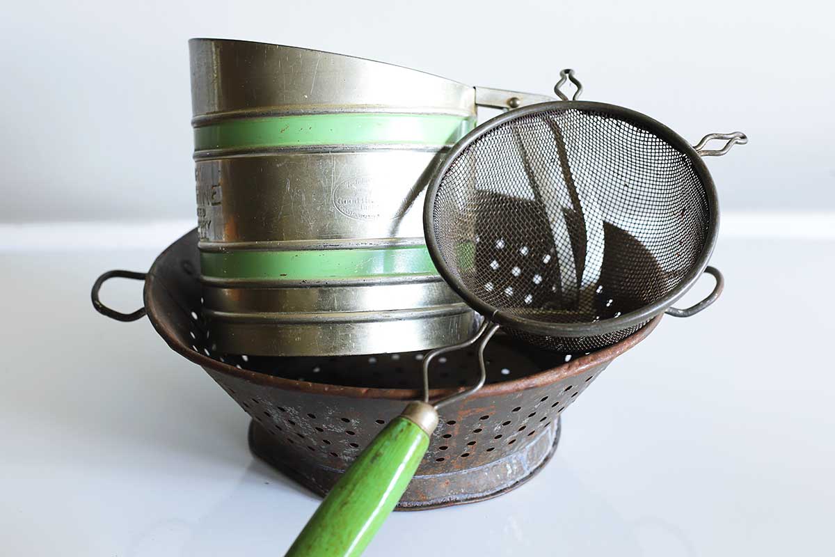 repurposing kitchen tools in the garden