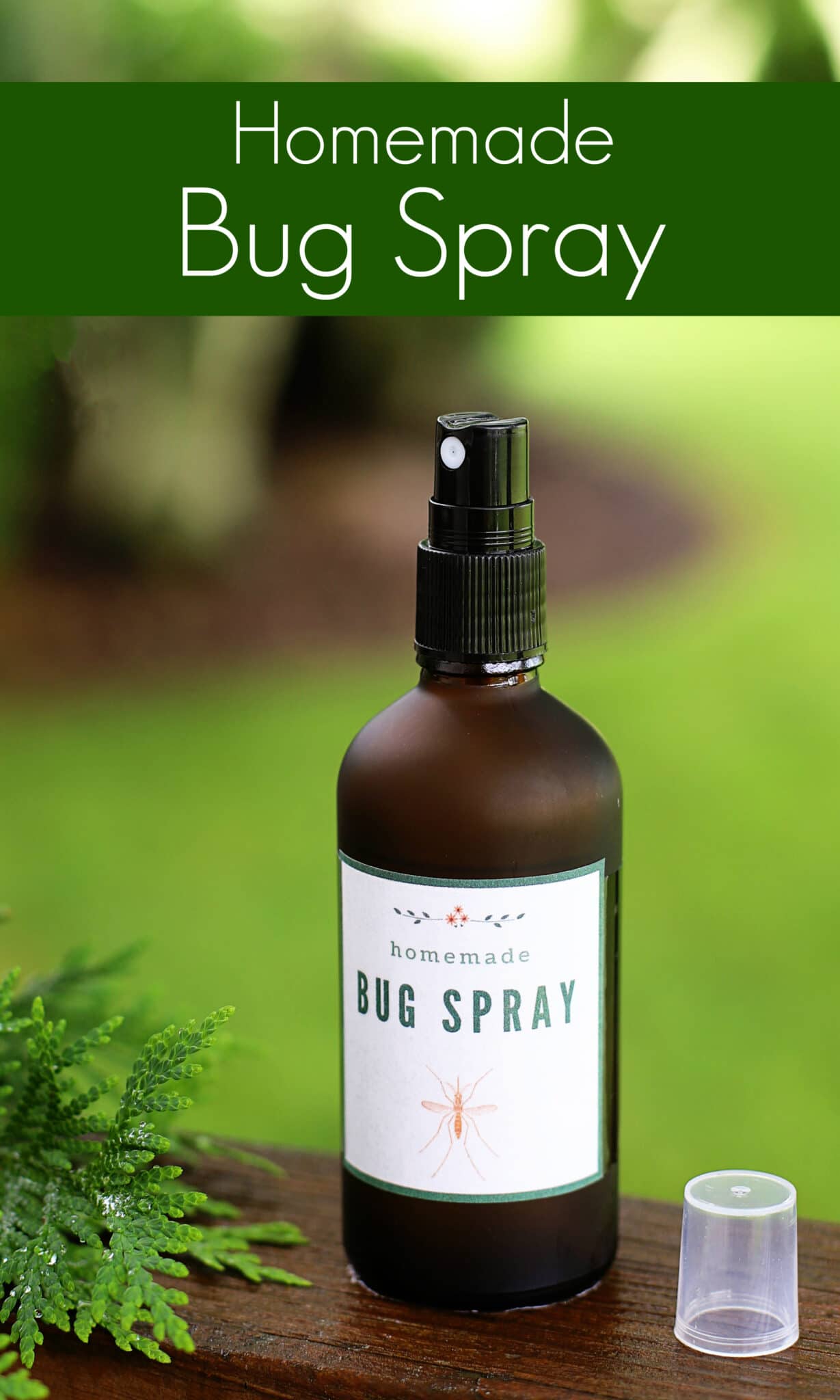 Homemade bug spray with natural ingredients