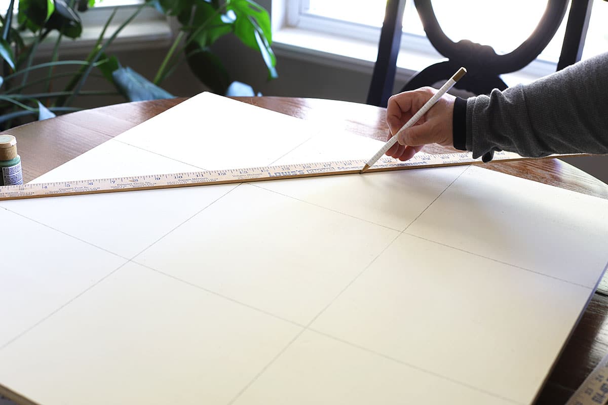 measuring for barn quilt painting