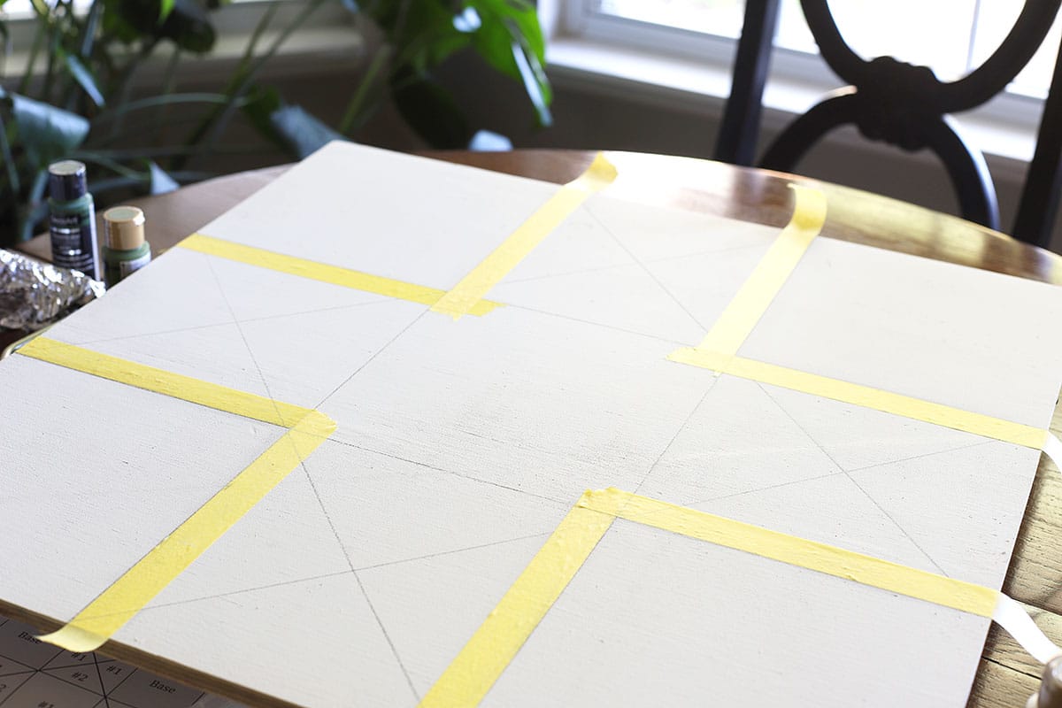 taping plywood for barn quilt