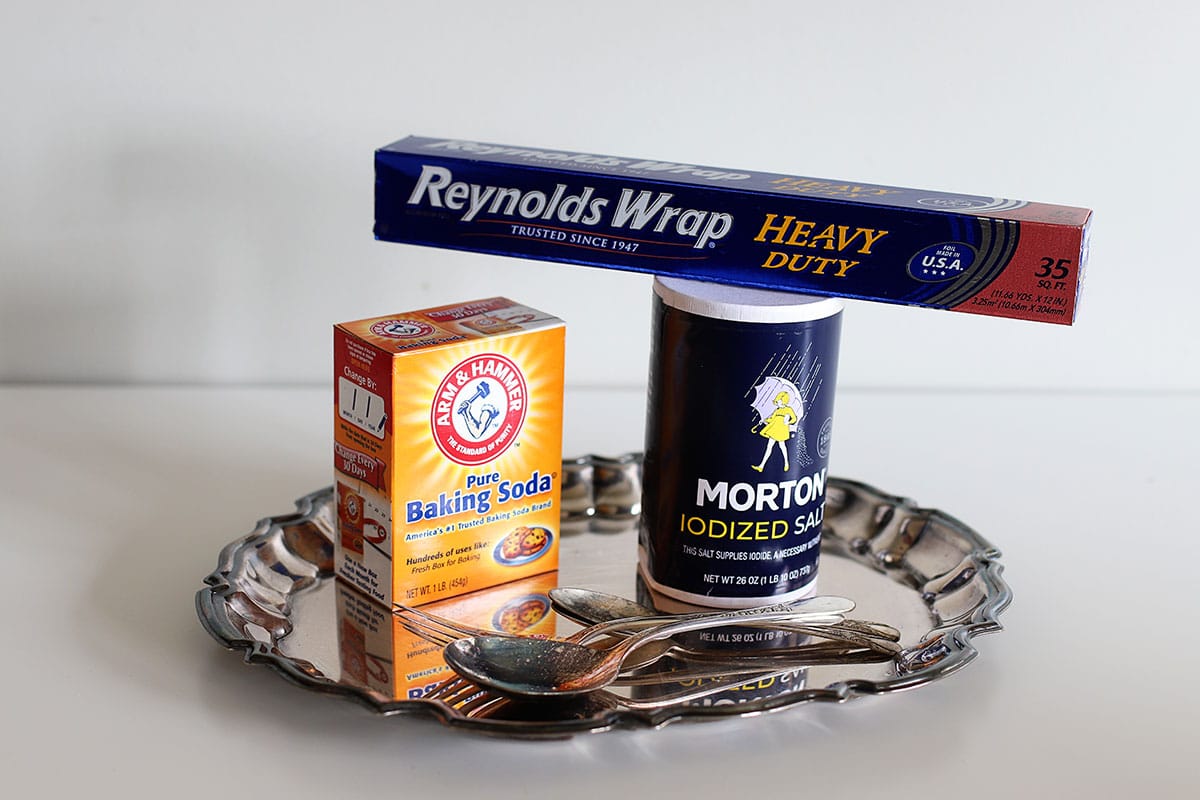 Foil, baking soda, salt and boiling water. Cleaning my inherited silver  plated flatware. : r/lifehacks