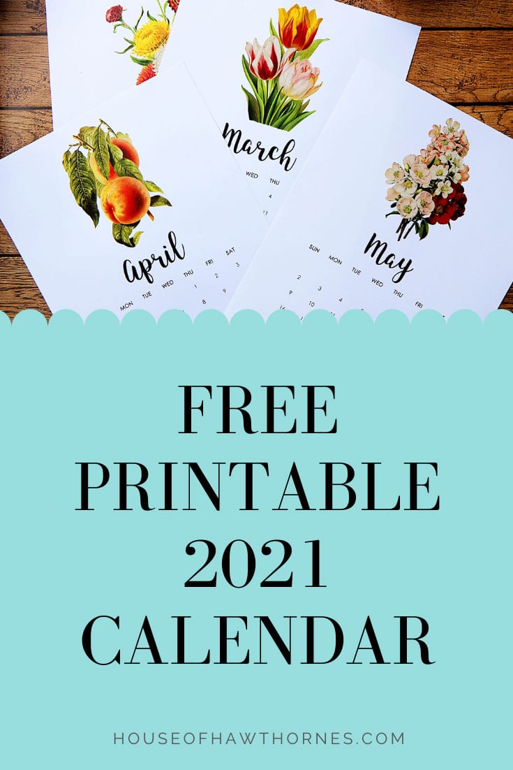 2021 Calendar Free Printable