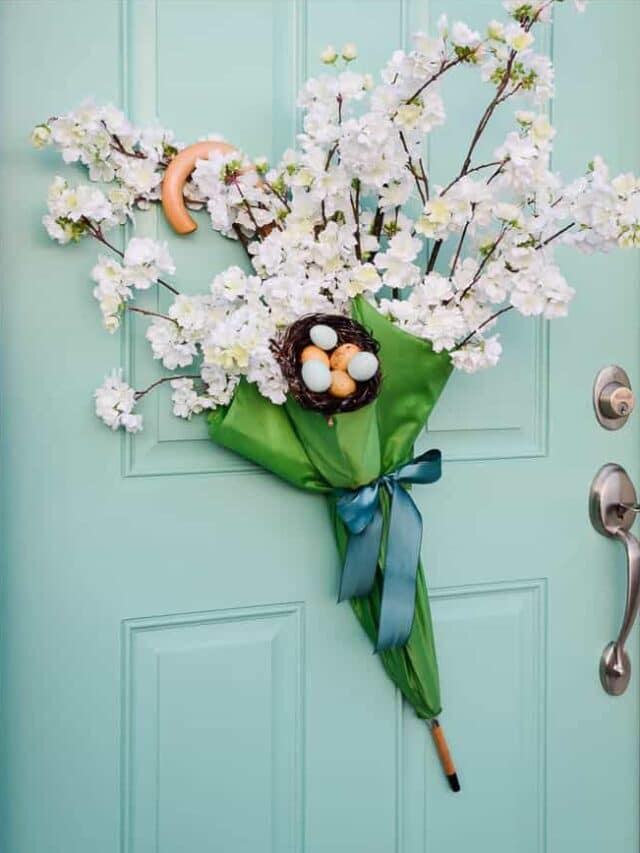 EASY DIY SPRING DOOR WREATHS