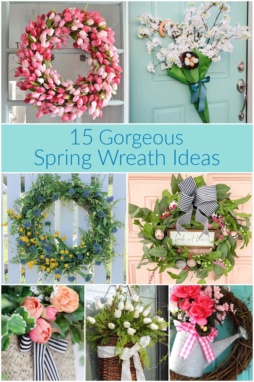15 Pretty DIY Spring Wreaths