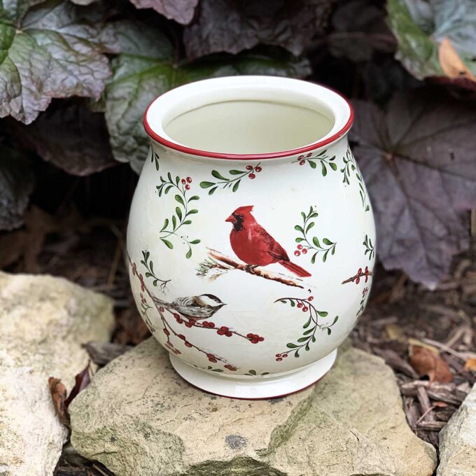 Cardinal cookie jar from Walmart found at the thrift store.