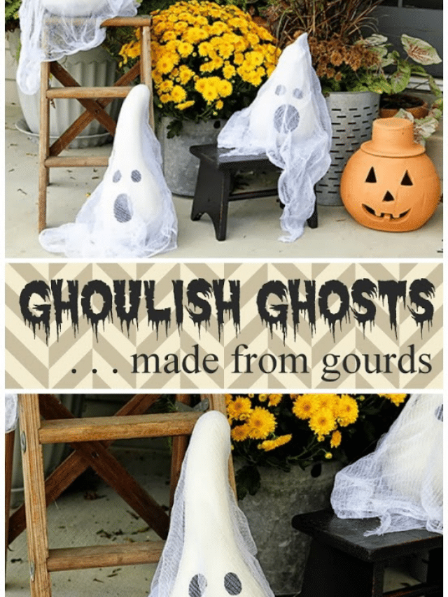 HALLOWEEN GHOSTS MADE FROM GOURDS story