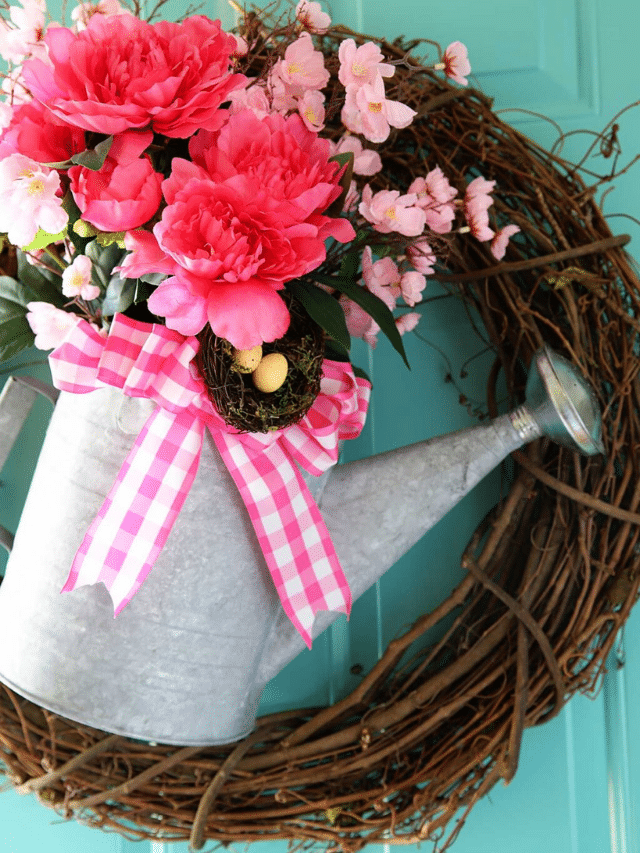 CUTE DIY SPRING WREATH IDEA