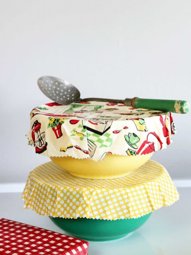 DIY REUSABLE BOWL COVERS AND FOOD WRAP story