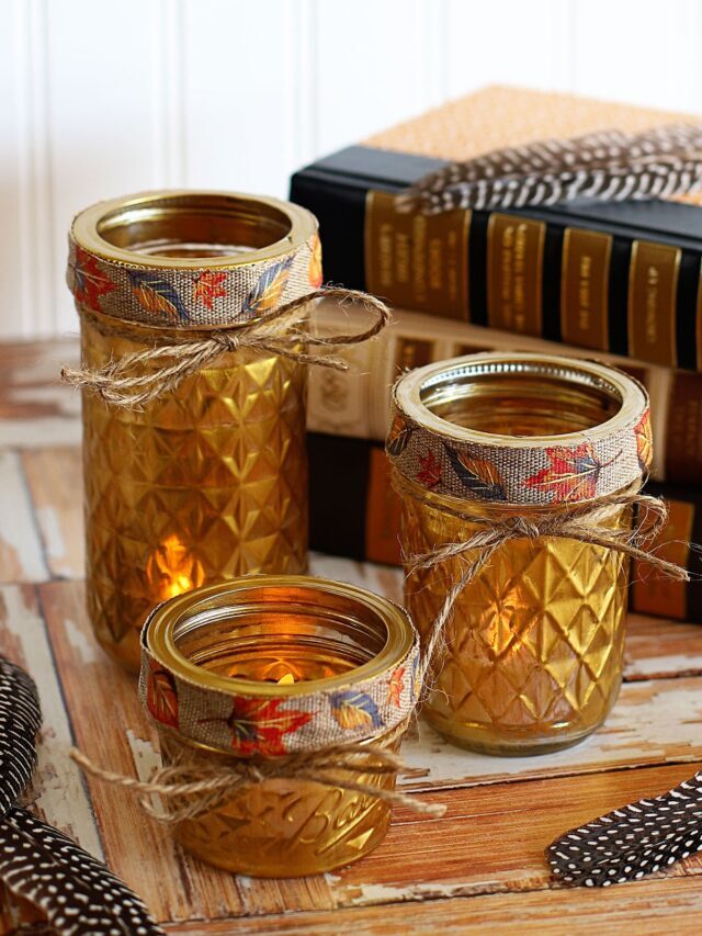 Mason Jar Candle Holder DIY Story