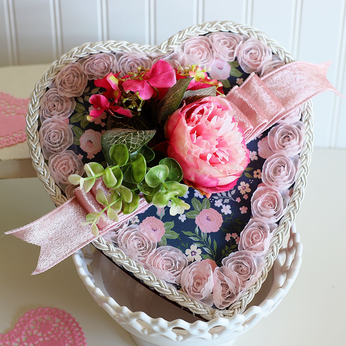 How to DIY a vintage styled Valentine's Day candy box.