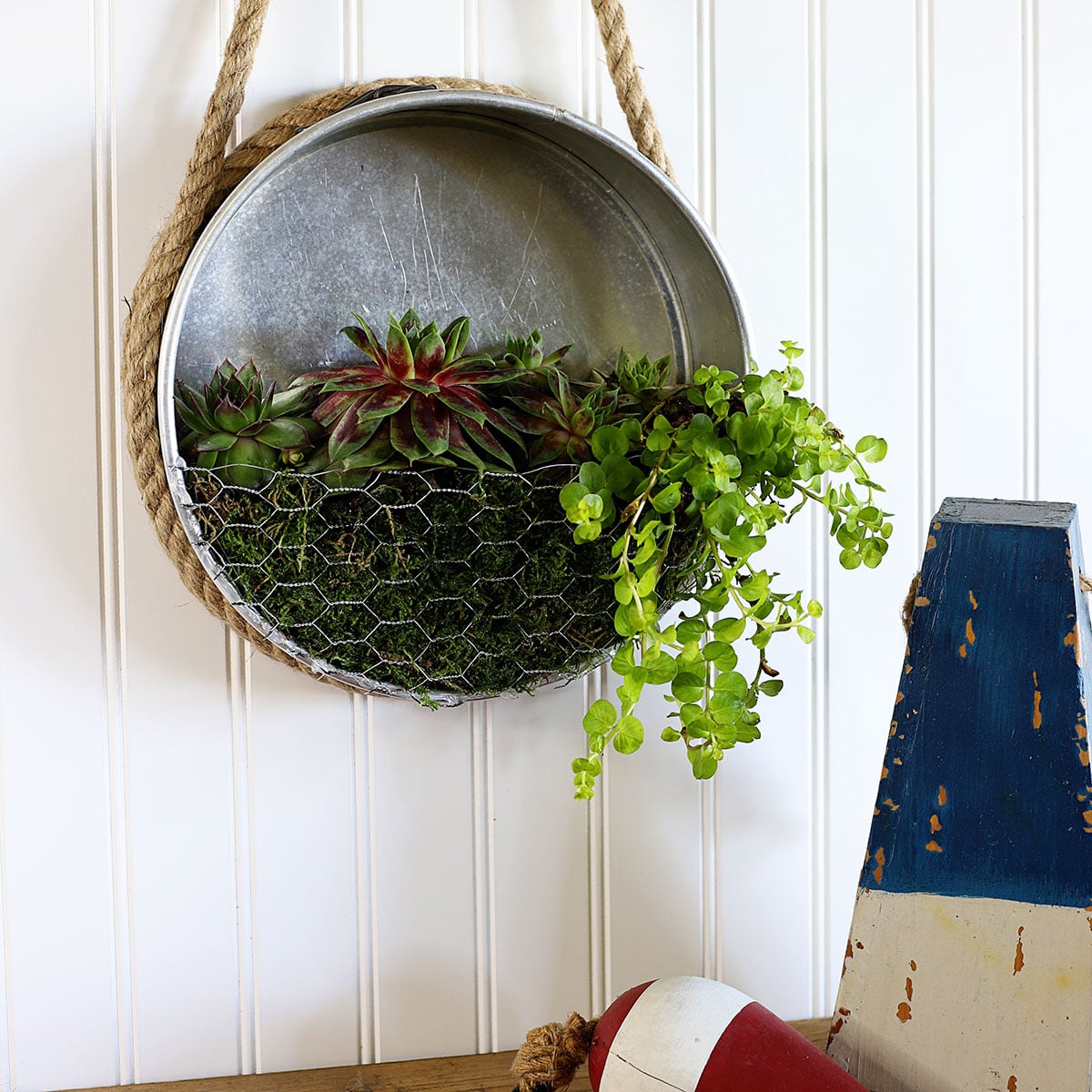 Repurposed Nautical Farmhouse Planter - House of Hawthornes
