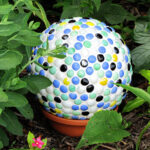 Mosaic Bowling Ball Yard Art