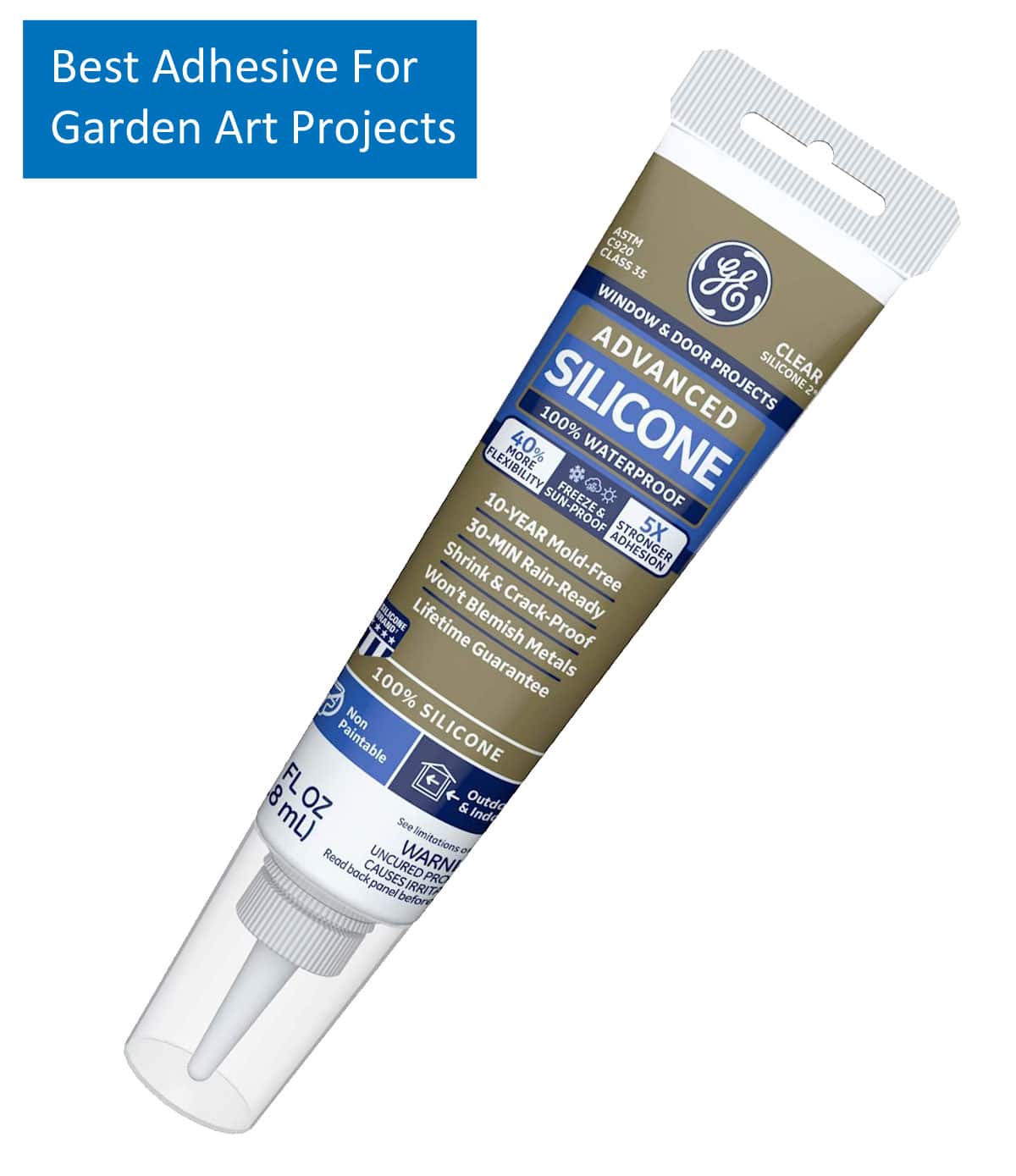 GE Advanced Silicon adhesive and caulking.