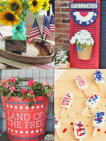 Inexpensive ways to decorate for the 4th of July.