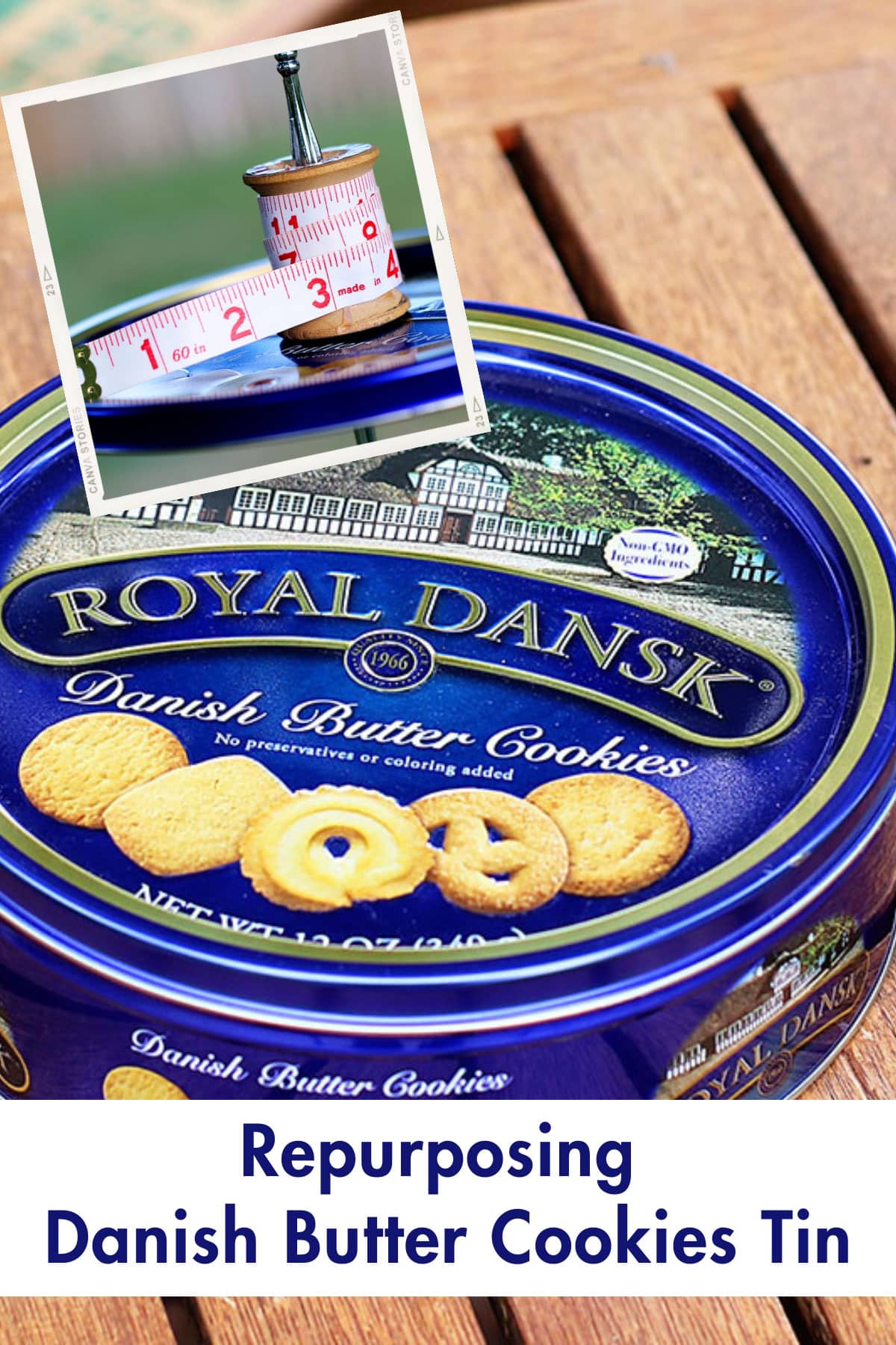 Learn how to turn a simple Danish butter cookies tin into a stylish bird feeder.